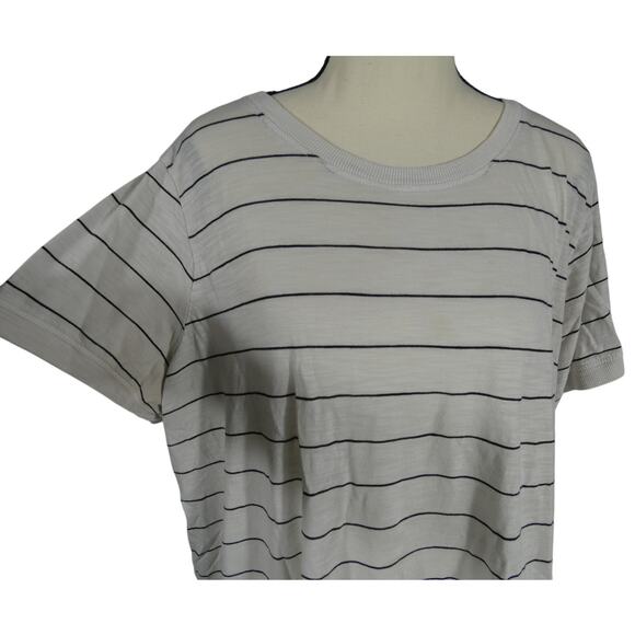 Westbound Woman 3X Striped Tunic Distressed Hem Casual - Picture 2 of 9